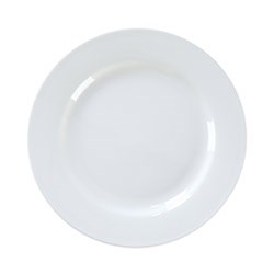 Echelon Wide Rim Plate White 255mm