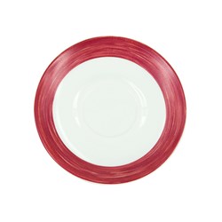 Opal Brush Saucer Cherry Red 140mm Arcoroc