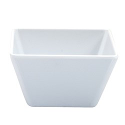 Melamine Bowl Square White 130mm 