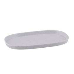 Melamine Rectangular Tray Stone White 248mm Ryner