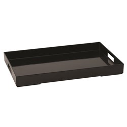 Serving Tray Melamine Small Black 600mm