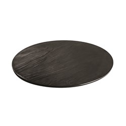 MELAMINE TAROKO PLATTER ROUND 430MM BLK (3/12)