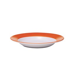 Melamine Rimmed Plate Orange 200mm 