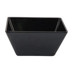 Melamine Bowl Square Black 180mm