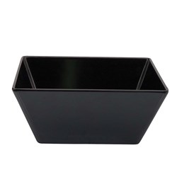 MELAMINE BOWL SQUARE BLK 240X240X100MM (3/12)