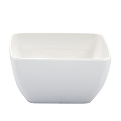 MELAMINE BOWL SQUARE WHT 130X130X70MM (12/24)