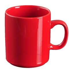 BASICS MUG CAN RED 350ML STACK (6/36)