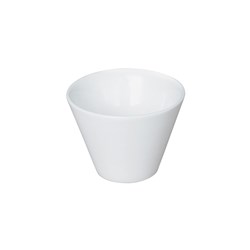 BASICS SLANT DISH WHT 130ML 80X80X65MM (16/64)