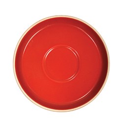 CAFE ESPRESSO SAUCER RED 118MM (6/96)