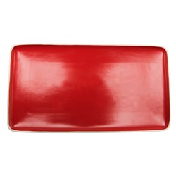 CAFE CHEFS TRAY RED 282X153MM (6/18)