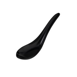 Melamine Chinese Spoon Black 150mm 