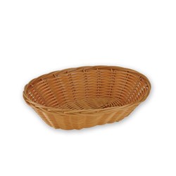 Plastic Bread Basket Oval Natural 180mm