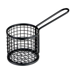 Service Basket Round Black 84x80mm    