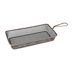 Brooklyn Service Basket Rectangle Antique Copper 280x150x50mm