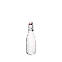 Glass Swing Top Bottle Square 250ml 