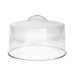 Tenton Clear Acrylic Molded Handle Cake Cover