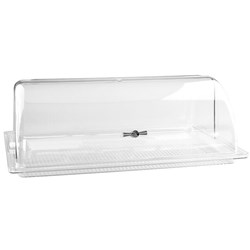 Display Rectangle Roll Top Cover Clear 325mm Alkan Zicco