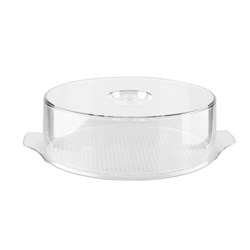 Display Round Cover & Tray Clear 420mm Alkan Zicco