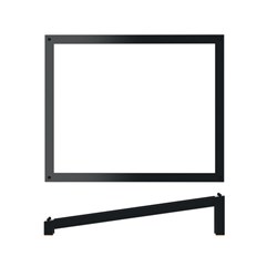 BLK LUXOR METAL STAND 1/2 ANGLED RISER 325X265X70MM (4)