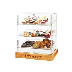 Rosseto Bakery Display 2 Door Acrylic with Bamboo Base 546mm