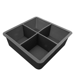 Silicon 4 Cube Ice Mold Black