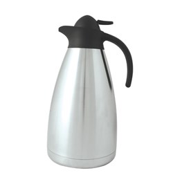 1L Stainless Steel Vacuum Insulated Jug with Black Top 