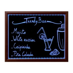 Glass Led Chalkboard Sign & Marker Set Medium 560x700mm