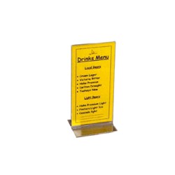 Acrylic Menu Stand Clear Dl 