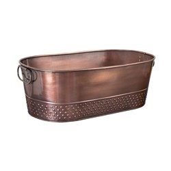 Beverage Tub Oval Copper 525mm