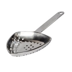 Julep Cocktail Bar Strainer & Ice Scoop Chrome Finish 165mm