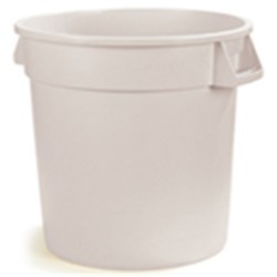 Bin Round 38L White P/Prop 432x365mm