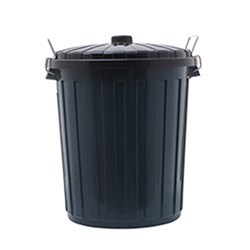 Garbage Bin 55L With Lid Green Plastic