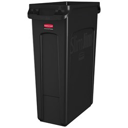 Slim Jim Bin 60L Black Vented 559x279x762mm