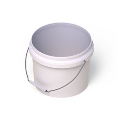 Pail with Wire Handle White 4L