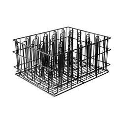 Square Glass Basket Black 30 Compartments 