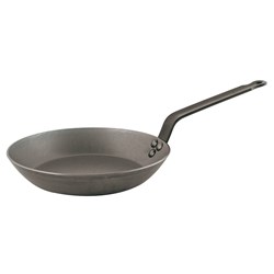 Frypan 240X40mm H/Duty Blk Steel