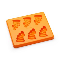 Carrots Silicone Food Mould & Lid 6 Portion Orange