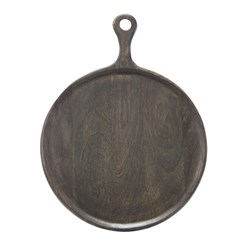 Mangowood Serving Board Round Dark 300mm  