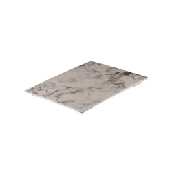 WHT MARBLE 1/2 PLATTER 325X260MM MELAMINE (3/12)