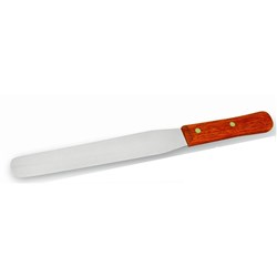 Straight Spatula Wooden Handle 100mm