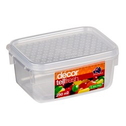 TELLFRESH RECT CONTAINER 250ML 110X81X52MM (12)