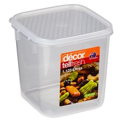 TELLFRESH SQ CONTAINER 1.125LT 120X120X120MM (4)