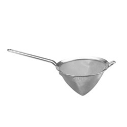 CONICAL MESH STRAINER 160MM FINE S/S MESH RIM & HANDLE