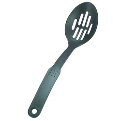 Basting Spoon Nylon Slotted Black 295mm