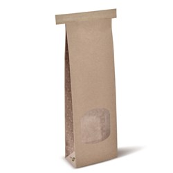 WINDOW BAG MED  I AM ECO BROWN SOS TIN TIE 400/CTN