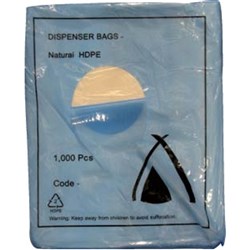 DISPENSER BAG HDPE 380X305MM 500/PKT (10) 15X12" H/DUTY