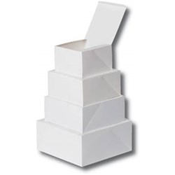 CAKE BOX WHITE 4X4X3'' 100/PKT