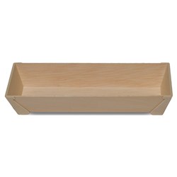 Wooden Veneer Rectangle Footed Box 218mm