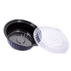 Wavebox Round Container Black 720ml Hopack