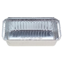 Shallow Rectangle Foil Takeaway Tray 184x106x38mm